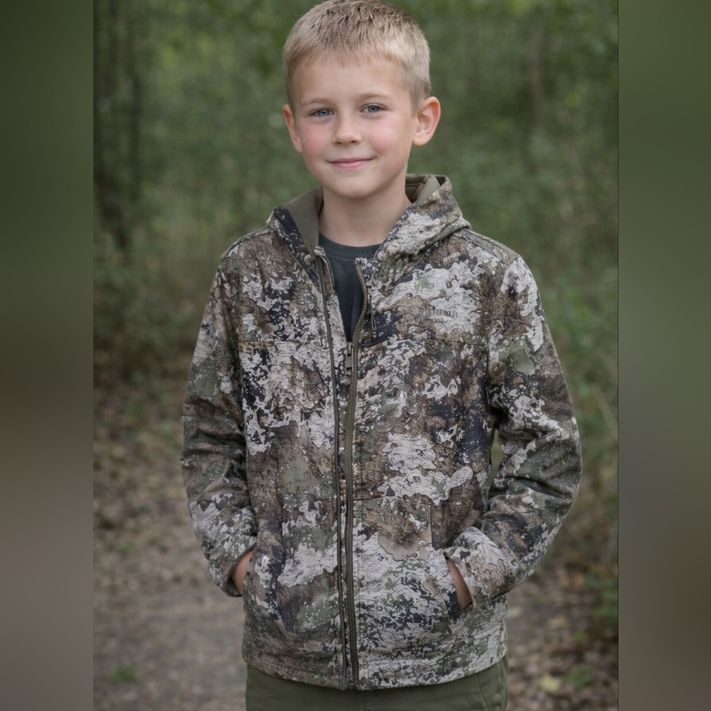 Red Head TrueTimber Strata Camo Full Zip Hooded Hunting Jacket YL Camouflage NEW